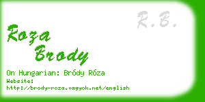 roza brody business card